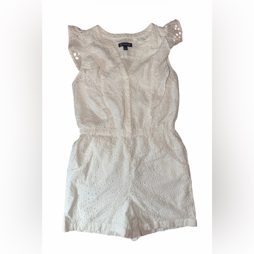 🔥 NWOT Inc International Concepts White Romper Women’s Sz M 🔥